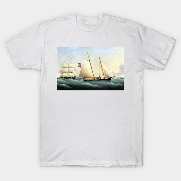 Fritz Müller Capture of the Savannah by the USS Perry T-Shirt by pdpress